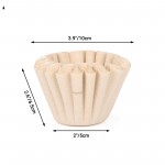 Reachful Coffee Paper Filters, Pack of 50 1-4 Cup  Natural Brown Unbleached Disposable Coffee Filter, Fits Small Basket Style Single Serve Pour Over and Drip Coffee Makers