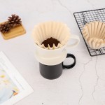 Reachful Coffee Paper Filters, Pack of 50 1-4 Cup  Natural Brown Unbleached Disposable Coffee Filter, Fits Small Basket Style Single Serve Pour Over and Drip Coffee Makers